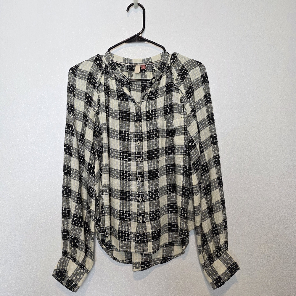Anthropologie Pilcro Breezy Plaid Button Down Shirt Size Small - Picture 4 of 12